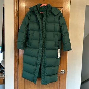 Lululemon Wunder Puff Long Jacket Down LW48TPS Evergreen Size 6 brand new